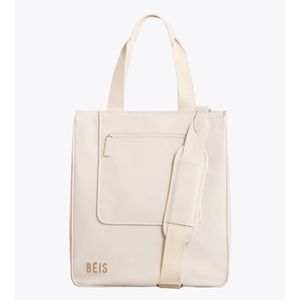 BEIS The North to South Tote in beige
